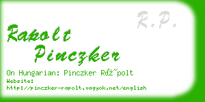 rapolt pinczker business card